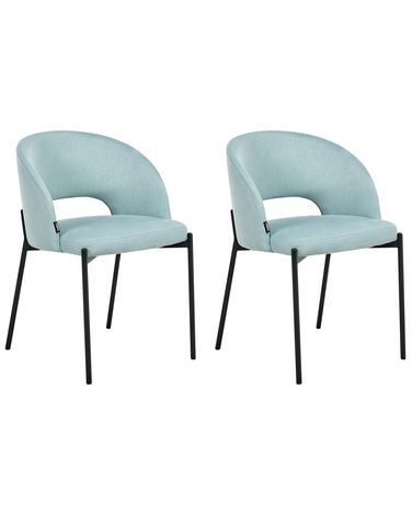 Set van 2 eetkamerstoelen PENNY Stof Lichtblauw