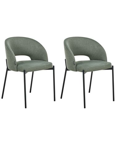 Set van 2 eetkamerstoelen PENNY Stof Donkergroen