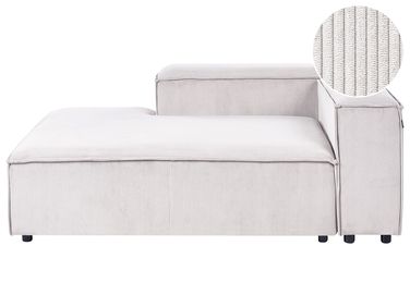 Chaise longue ARDAL Corduroy Gebroken wit rechtszijdig