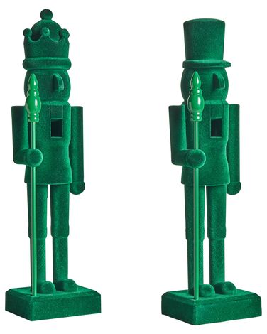 Set van 2 figuren FLATEY Notenkraker 40 cm Groen