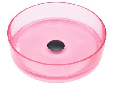 Vasque à poser TOLOSA ⌀ 36 cm Surface solide Rose