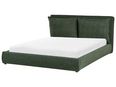 Bed Stof BAJONNA 160 x 200 cm Donkergroen