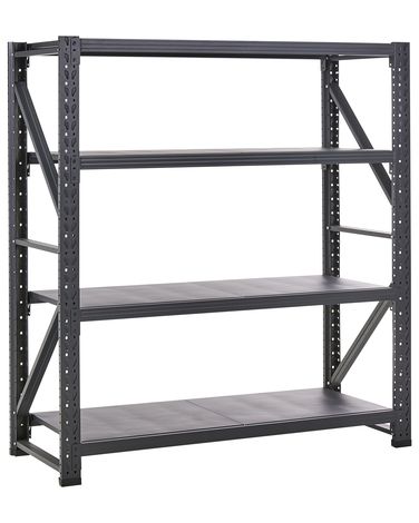 Étagères de garage FIUGGI Métal 200 cm 200 cm Noir
