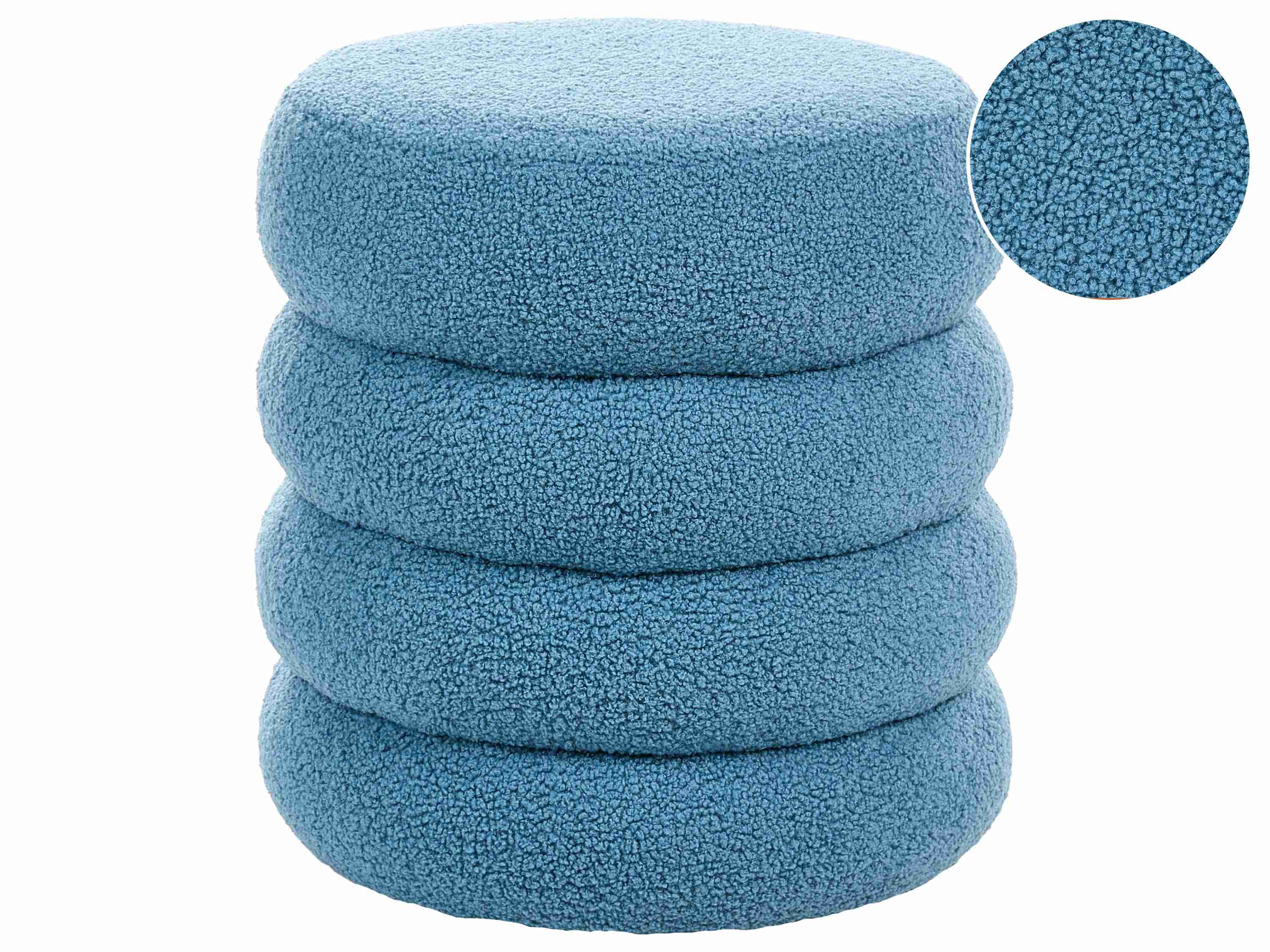 Pouffe SUMPTER Boucle Blue