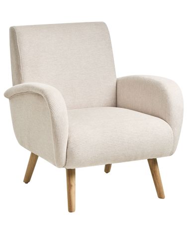 Fauteuil PLASSEN Tissu Beige clair
