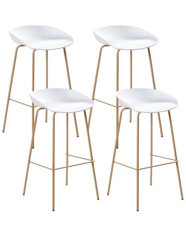Set van 4 barstoelen VENLO Wit