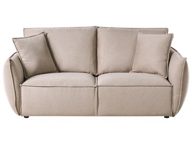 Canapé 3 places KUNES Tissu Taupe