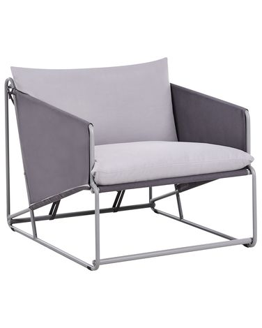 Chaise de jardin avec coussin PONTE Métal Gris