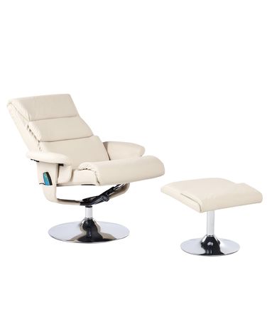 Fauteuil massant LEGEND Cuir PU Beige clair
