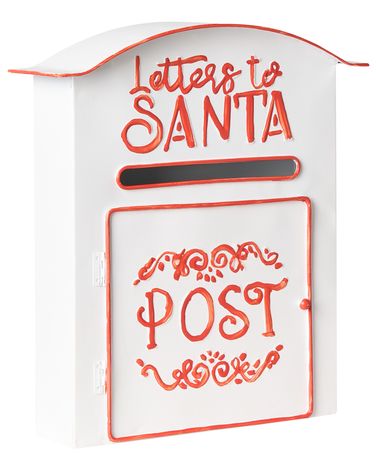 Boîte aux lettres du Père Noël ESPOO 30 cm Blanc