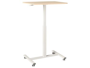 Manual Adjustable Laptop Stand ACADEMIA Light Brown/ White 65 cm 48 cm
