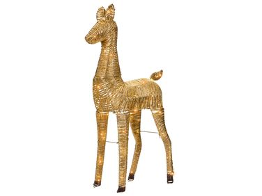 Décoration de Noël LED AKUREYRI Renne 110 cm Doré