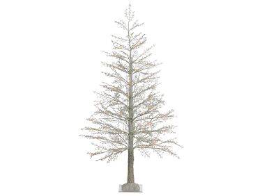 Décoration extérieure LED SUONTEE Arbre de Noël 180 cm Blanc