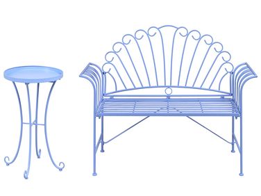 Ensemble bistrot CAVINIA Métal Bleu clair