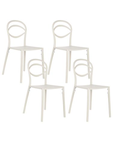 Set van 4 tuinstoelen COVOLO Gebroken wit
