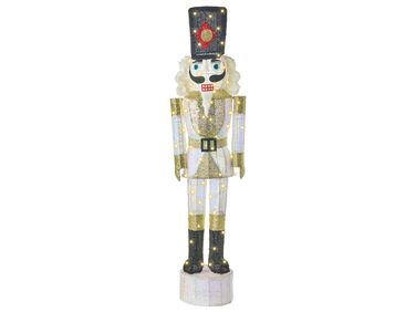 Décoration extérieure LED STOROVAN Casse-noisette 152 cm Blanc/doré