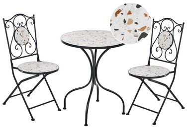 Bistro Set Folding ARTENA Metal Black