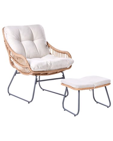 Chaise de jardin MESTRE Polyrotin Beige clair