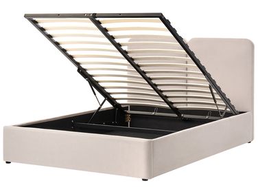 Bed met opbergruimte Stof ARBOIS 160 x 200 cm Beige