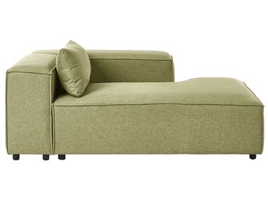 Linkszijdige chaise longue BRANDE Stof Lichtgroen
