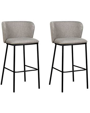 Set van 2 barstoelen MINA Grijs