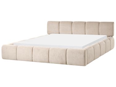 Bed Stof ORVILLE 180 x 200 cm Taupe