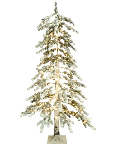 Décoration extérieure LED HASSLAN Arbre de Noël 125 cm Blanc