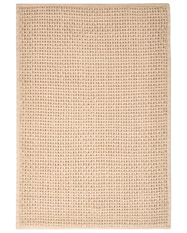 Bath Mat KARAD Beige 60 x 90 cm Cotton