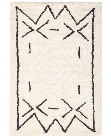 Badmat UNTLA Lichtbeige 60 x 90 cm Katoen