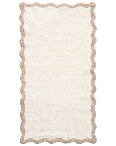 Badmat NANGAL Bruin/beige 80 x 150 cm Katoen
