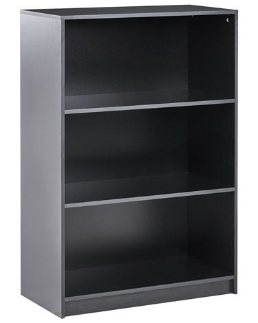 Bibliothèque 3 étagères ZEHNA 117 cm Noir