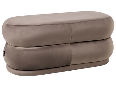 Banc rembourré ELLENDALE Velours Marron foncé