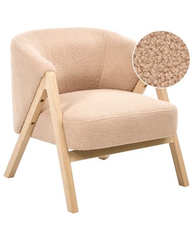 Fauteuil SKEI Bouclé Beige