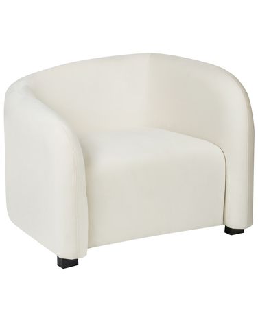 Fauteuil VELTADA Fluweel Gebroken wit