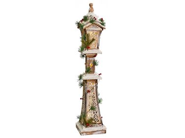 Décoration de Noël LED LIESVESI Lampadaires 80 cm Marron clair