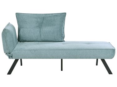 Linkszijdige chaise longue ROCAMADOUR Stof Lichtblauw