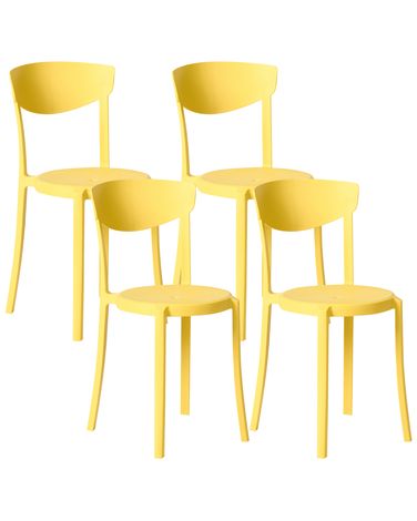 Set van 4 tuinstoelen VIESTE Geel