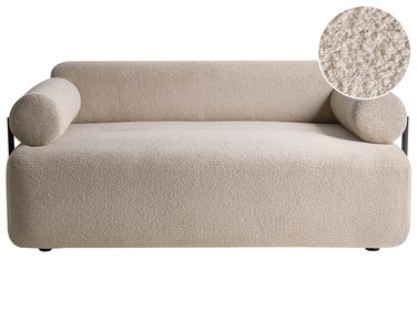Canapé 2 places ELVA Bouclé Beige