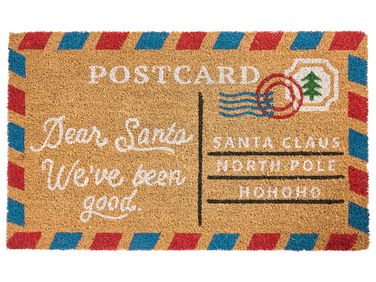 Doormat KATALLA Natural 50 x 80 cm Christmas Motif Coir