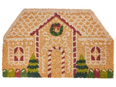 Doormat SELATNA Natural 50 x 80 cm Christmas Motif Coir