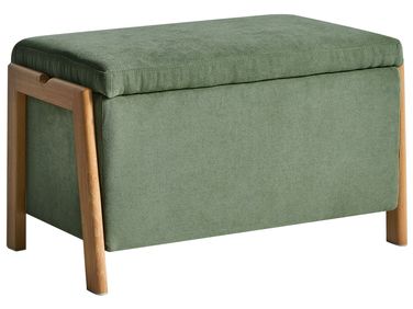 Banc de rangement rembourré EDLAND Tissu Vert