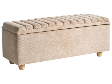 Banc de rangement rembourré SALIDA Tissu Beige