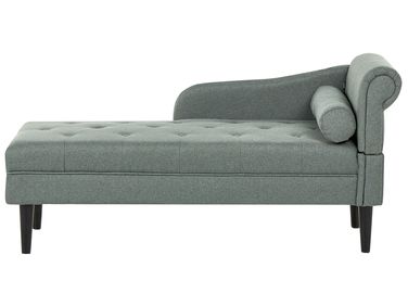 Rechtszijdige chaise longue YVOIRE Stof Groen