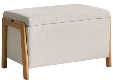 Banc de rangement rembourré EDLAND Tissu Beige clair