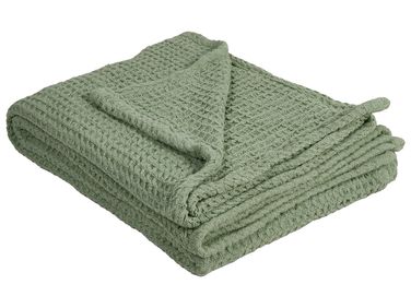 Couvre-lits CHAGYL Coton 150 x 200 cm Vert