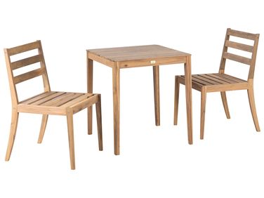 Ensemble bistrot CHIOGGIA Bois d'acacia certifié Marron clair