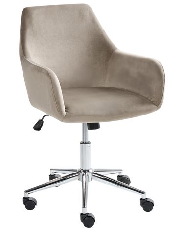 Bureaustoel WELLSTON Fluweel Taupe