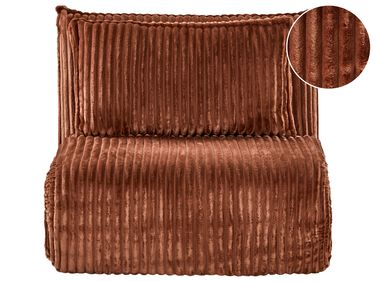 Fauteuil convertible LYSEKIL Velours côtelé Marron doré