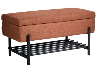 Banc à chaussures SOLVANG Tissu Marron doré avec rangement