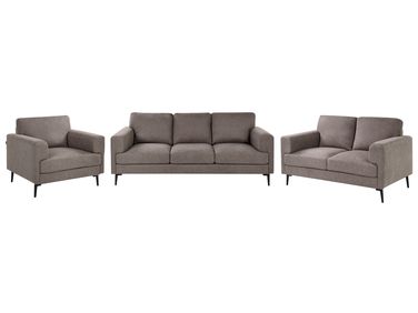Ensemble de salon 6 places LOUSTO Tissu Marron